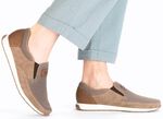 Rieker, sommerliche Herren-Slipper, mit Gummizug BRAUN